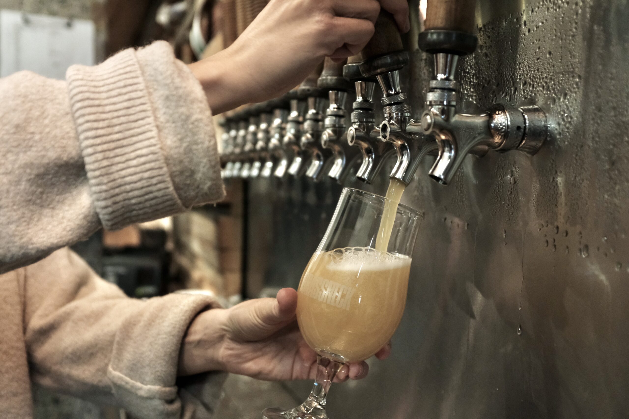 Pouring Beer at Brassneck Brewery